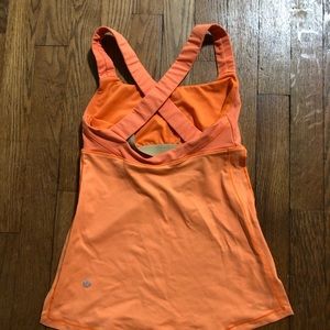 Lululemon Orange Athletic Tank Top